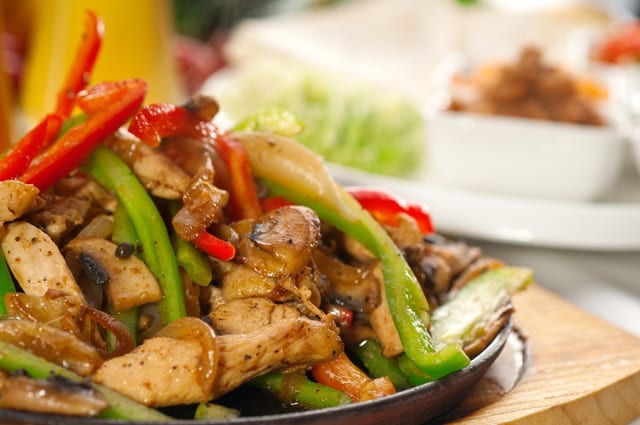 Fajita Meat (Chicken and Beef) Meal for 4.